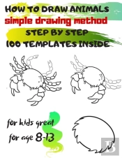 How To Draw Animals Simple Drawing Method Step By Step 100 Templates Inside