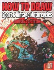 How To Draw Sport & Vintage Motorcycles 07 Christmas Edition