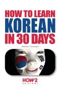 How To Learn Korean In 30 Days