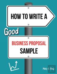 How To Write A Good Business Proposal Sample