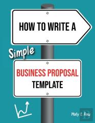 How To Write A Simple Business Proposal Template