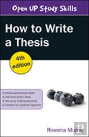 How To Write A Thesis