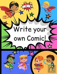 How To Write Your Own Comic Book With Black Panels For Creative Kids