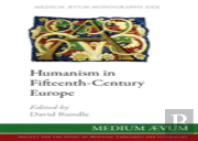 Humanism In Fifteenth-Century Europe