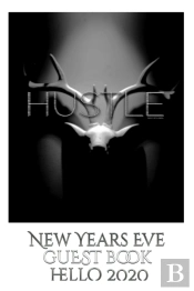 Hustle  Blank Themed New Years Eve Guest Book Hello 2020