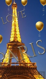I Love Paris Eiffel Tower Gold Ballon Creative Blank Journal