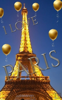 Bertrand.pt - I Love Paris Eiffel Tower Gold Ballon Creative Blank Journal