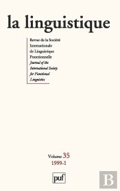 Iad - Linguistique 1999 N.1 V.35