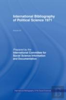 Ibss: Political Science: 1971 Volume 20