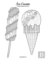 Ice Cream Coloring Book For Grown-Ups 1