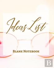 Ideas List - Blank Notebook - Write It Down - Pastel Rose Pink Gold Abstract Modern Minimalist Contemporary Design Fun