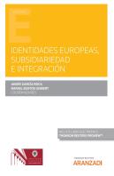 Identidades Europeas Subsidiariedad E Integracion