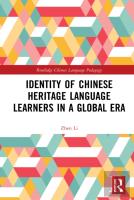 Identity Of Chinese Heritage Language Learners In A Global Era