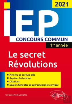 Bertrand.pt - Iep Concours Commun ; 1re Année ; Le Secret ; Révolutions (Édition 2020)