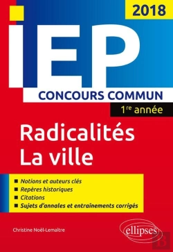 Bertrand.pt - Iep Concours Commun ; Radicalités, La Ville ; 1re Année (2018)