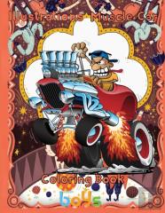Illustrations  Muscle Car Coloring Book   Boys