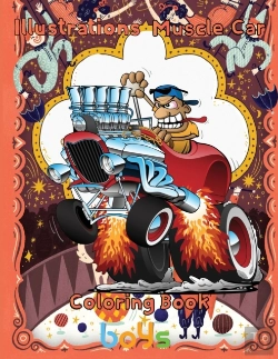 Bertrand.pt - Illustrations  Muscle Car Coloring Book   Boys