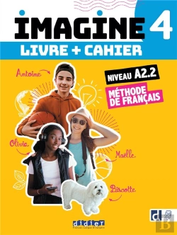 Bertrand.pt - Imagine 4 : Fle ; A2.2 ; Tout En Un Livre + Cahier - 3 Unités