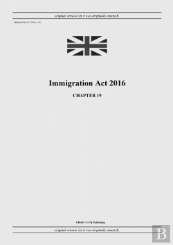 Bertrand.pt - Immigration Act 2016 (C. 19)