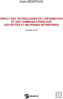 Bertrand.pt - Impact Des Technologies De L'Information Et Des Communications Sur Les Petites Et Moyennes Entreprises ; Horizon 2012