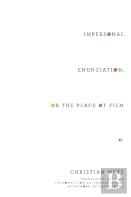Impersonal Enunciation, Or The Place Of Film