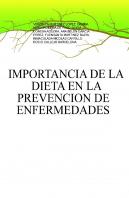 Importancia De La Dieta En La Prevencion De Enfermedades