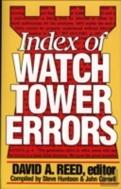 Index Of Watchtower Errors, 1879 To 1989