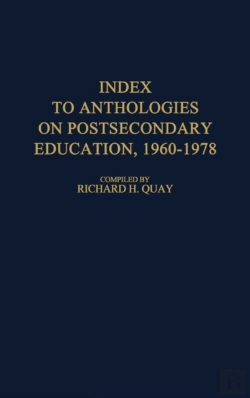 Bertrand.pt - Index To Anthologies On Postsecondary Education, 1960$1978.