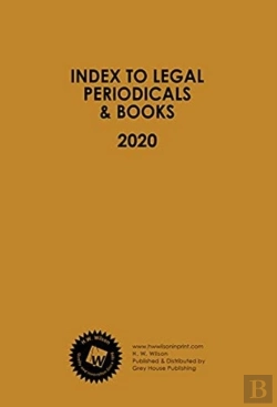 Bertrand.pt - Index To Legal Periodicals & Books, 2020 Annual Cumulation