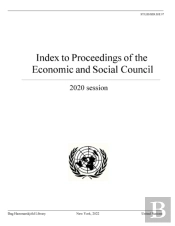 Index To Proceedings Of The Economic And Social Council 2020
