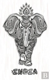 India: Blank Travel Journal With Elephan