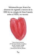 Información Que Tienen Las Alumnas De Segundo De La Eso De Un Colegio De Gran Canaria Sobre El Vph Y