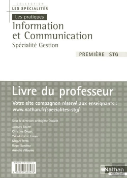 Bertrand.pt - Information Et Communication 1ere Stg - Specialite Gestion (Les Specialites/Les Pratiques) -