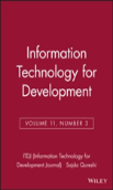 Information Technology For Development, Volume 11, Number 3