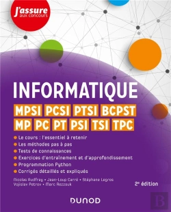 Bertrand.pt - Informatique ; Mpsi, Pcsi, Ptsi, Tsi, Tpc, Mp, Pc, Pt, Psi, Bcpst 1 Et 2