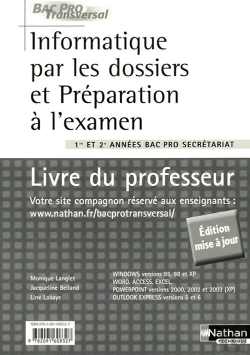 Bertrand.pt - Informatique Par Les Dossiers Et Preparation A L'Examen Bac Pro Secretariat Bac Pro Transver Prof 08