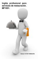 Ingles Profesional Para Servicios De Restauracion. Mf1051.