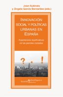 Innovación Social Y Políticas Urbanas En España