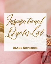 Inspirational Quotes List - Blank Notebook - Write It Down - Pastel Rose Gold Pink - Abstract Modern Contemporary Art