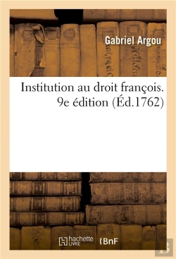 Bertrand.pt - Institution Au Droit Francois. 9e Edition