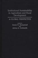 Institutional Sustainability In Agriculture And Rural Development