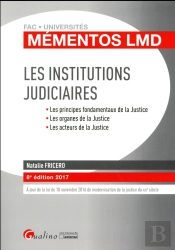 Institutions Judiciaires 2017, 8eme Ed.