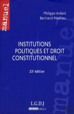 Bertrand.pt - Institutions Politiques Et Droit Constitutionnel, 23eme Edition