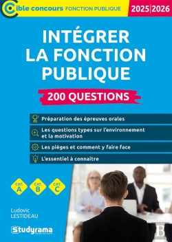 Bertrand.pt - Intégrer La Fonction Publique : 200 Questions ; Catégories A, B Et C (Édition 2025/2026)