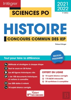 Bertrand.pt - Intégrer Sciences Po ; Sciences Po ; Histoire (Édition 2021)