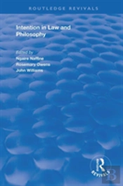 Intention In Law And Philosophy