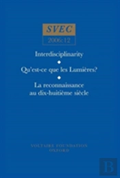 Interdisciplinarity, Qu'Est-Ce Que Les Lumieres?, La Reconnaissance Au Xviiie Siecle, History Of Art, History Of Ideas