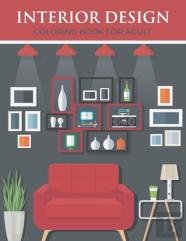 Interior Design Coloring Book For Adult