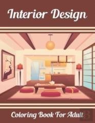 Interior Design Coloring Book For Adult