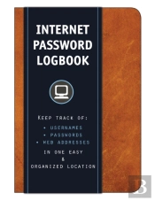 Internet Password Logbook (Cognac Leatherette)